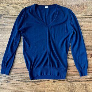J. Crew Shrunken Fit V-Neck Cotton Sweater | Size M